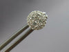 ESTATE .50CT DIAMOND 14KT WHITE GOLD CLASSIC CLUSTER HALO FLOWER STUD EARRINGS