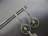 ESTATE 1.02CT DIAMOND 14KT WHITE GOLD 3D ROUND CHANDELIER FUN HANGING EARRINGS