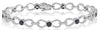 3.72CT WHITE & BLACK DIAMOND 14KT WHITE GOLD 3D INFINITY LOVE KNOT FUN BRACELET