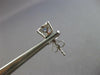 ESTATE .87CT DIAMOND & AAA SAPPHIRE 14KT WHITE GOLD ROUND FLOWER STUD EARRINGS