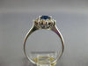 1.26CT DIAMOND & AAA SAPPHIRE 14K WHITE GOLD OVAL & ROUND FLOWER ENGAGEMENT RING