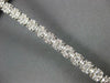 ESTATE WIDE 4.05CT DIAMOND 14KT WHITE GOLD CLUSTER ROUND 4 PRONG TENNIS BRACELET