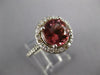 3.62CT DIAMOND & AAA PINK TOURMALINE 14KT WHITE GOLD ROUND HALO ENGAGEMENT RING