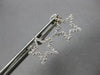 ESTATE .35CT DIAMOND 14KT WHITE GOLD 3D CLASSIC OPEN STAR STUD HANGING EARRINGS