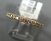 ESTATE .66CT DIAMOND 14KT ROSE GOLD 3D LOW SETTING ETERNITY ANNIVERSARY RING