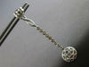 ESTATE LARGE 1.31CT DIAMOND 18KT WHITE GOLD SOLITAIRE FILIGREE HANGING EARRINGS