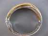 EXTRA LARGE 9.18CT DIAMOND 18KT TRI COLOR GOLD CRISS CROSS CUFF BANGLE BRACELET