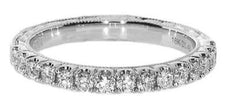 .44CT DIAMOND 18KT WHITE GOLD 3D FILIGREE SEMI ETERNITY WEDDING ANNIVERSARY RING