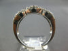 ESTATE 1.0CT DIAMOND 14K WHITE GOLD 3D FLOWER HALO PAST PRESENT FUTURE LOVE RING