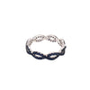 1.15CT AAA SAPPHIRE 18KT WHITE GOLD MULTI INFINITY ETERNITY ANNIVERSARY RING