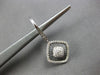 LARGE .66CT DIAMOND 14K WHITE GOLD SQUARE GEOMETRICAL LEVERBACK HANGING EARRINGS