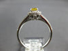 .53CT WHITE & FANCY YELLOW DIAMOND 18KT WHITE GOLD 3D FILIGREE ENGAGEMENT RING