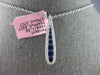 79CT DIAMOND & AAA SAPPHIRE 18KT WHITE GOLD JOURNEY ELONGATED FLOATING PENDANT