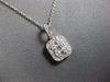 .31CT DIAMOND 18KT WHITE GOLD ROUND & BAGUETTE SQUARE INVISIBLE FLOATING PENDANT