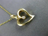 ESTATE .03CT DIAMOND 14KT YELLOW GOLD CLASSIC SOLITAIRE OPEN HEART PENDANT 21719