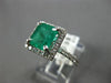 2.51CT DIAMOND & AAA EMERALD 14KT WHITE GOLD SQUARE HALO CLASSIC ENGAGEMENT RING