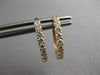 ESTATE .53CT DIAMOND 18KT ROSE GOLD 3D CLASSIC OVAL HUGGIE FUN HANGING EARRINGS