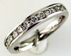 ESTATE .50CT DIAMOND 14KT WHITE GOLD 3D CLASSIC ROUND CHANNEL ANNIVERSARY RING