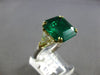 LARGE 7.81CT YELLOW DIAMOND AAA COLOMBIAN EMERALD 18KT YELLOW GOLD PLATINUM RING