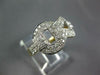 ESTATE WIDE .88CT DIAMOND 14KT 2 TONE GOLD 3D LOVE KNOT FUN RING #27631