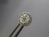 ESTATE .55CT DIAMOND 14K WHITE GOLD ROUND PRINCESS & MARQUISE HALO STUD EARRINGS