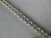ESTATE 4.0CT DIAMOND 14KT WHITE GOLD 3D ROUND CLASSIC FOUR PRONG TENNIS BRACELET