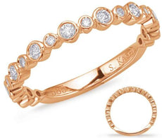 .31CT DIAMOND 14KT ROSE GOLD 3D ROUND BEZEL 3/4TH ETERNITY ANNIVERSARY LOVE RING
