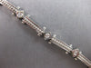 .75CT DIAMOND 14KT WHITE GOLD ROUND ETOILE FILIGREE SQUARE FUN TENNIS BRACELET
