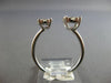 ESTATE .50CT DIAMOND 14KT WHITE GOLD 3D CLASSIC DOUBLE FLOWER TENSION FUN RING
