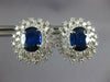 ESTATE EXTRA LARGE 8.39CT DIAMOND & AAA SAPPHIRE 18K WHITE GOLD CLIP ON EARRINGS