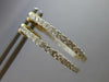 ESTATE .95CT DIAMOND 14K 2 TONE GOLD 3D CLASSIC INSIDE OUT HOOP HANGING EARRINGS