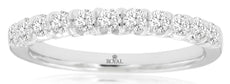 .50CT DIAMOND 14KT WHITE GOLD 3D ROUND SEMI ETERNITY WEDDING ANNIVERSARY RING