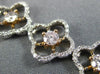 WIDE GIA 4.16CT WHITE & PINK DIAMOND 18KT WHITE & ROSE GOLD 3D TENNIS BRACELET