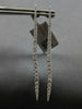 ESTATE LONG 1.31CT DIAMOND 18KT WHITE GOLD 3D ROUND JOURNEY BAR HANGING EARRINGS