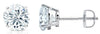 ESTATE 1.70CT DIAMOND 14KT WHITE GOLD SOLITAIRE 4 PRONG SCREWBACK STUD EARRINGS