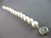 LARGE & LONG AAA SOUTH SEA PEARL 14K WHITE GOLD 3D 11MM FILIGREE BRACELET #27563