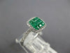 .84CT DIAMOND & AAA EMERALD 18KT WHITE GOLD 3D ROUND & PRINCESS SQUARE FUN RING