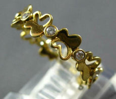 ESTATE .18CT DIAMOND 18KT YELLOW GOLD CLASSIC MULTI BUTTERFLY ETERNITY LOVE RING