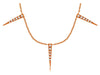ESTATE .15CT DIAMOND 14KT ROSE GOLD 3D TRIANGULAR BY THE YARD FUN LOVE NECKLACE