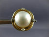 ESTATE .22CT DIAMOND AAA MABE PEARL 14KT YELLOW GOLD 3D ROUND CLIP ON EARRINGS