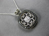 LARGE .55CT WHITE & BLACK DIAMOND 14KT WHITE GOLD HEART SHAPE FLOATING PENDANT