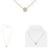 ESTATE .14CT DIAMOND 14KT ROSE GOLD 3D OPEN FLOWER ADJUSTABLE LOVE NECKLACE
