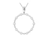 .25CT DIAMOND 14KT WHITE GOLD ROUND BY THE YARD CIRCLE OF LIFE FLOATING PENDANT