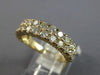 1.75CT DIAMOND 14KT YELLOW GOLD CLASSIC 2 ROW DIAGONAL WEDDING ANNIVERSARY RING