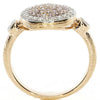 .52CT WHITE & PINK DIAMOND 18KT WHITE & ROSE GOLD 3D CIRCULAR FILGREE PAVE RING