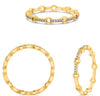 .08CT DIAMOND 14K YELLOW GOLD CLASSIC ROUND CIRCLE OF LIFE BY THE YARD LOVE RING