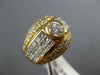 EXTRA LARGE 4.2CT DIAMOND 18KT 2 TONE GOLD ROUND & PRINCESS ENGAGEMENT RING #823