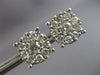 EXTRA LARGE 2.22CT DIAMOND 14KT WHITE GOLD 3D ROUND CLUSTER FLOWER STUD EARRINGS