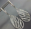 ESTATE 2.10CT DIAMOND 18KT WHITE GOLD 3D CLASSIC MULTI LEAF HANGING EARRINGS