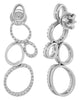 LARGE .56CT DIAMOND 18KT WHITE GOLD MULTI OPEN TEAR DROP FUN HANGING EARRINGS